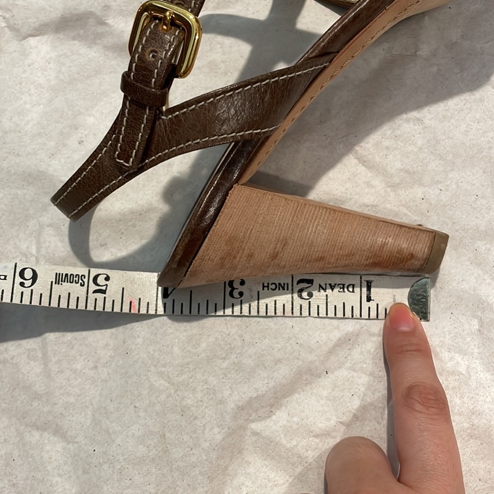 Prada Brown Leather Criss-cross Sandals - Picture 14 of 15
